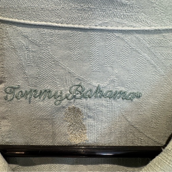 Tommy Bahama Men's XL Short Sleeve Button Down Light Green 100% Silk - Picture 5 of 8